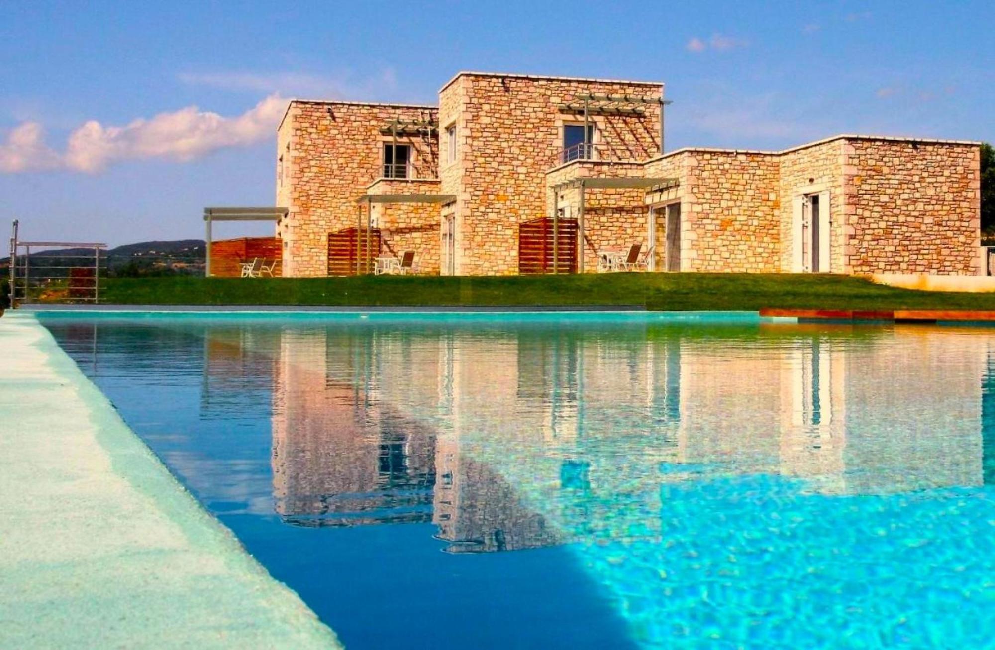 Stone Bay Houses In Messinia Kalamaki Beach Area Chrani Zewnętrze zdjęcie
